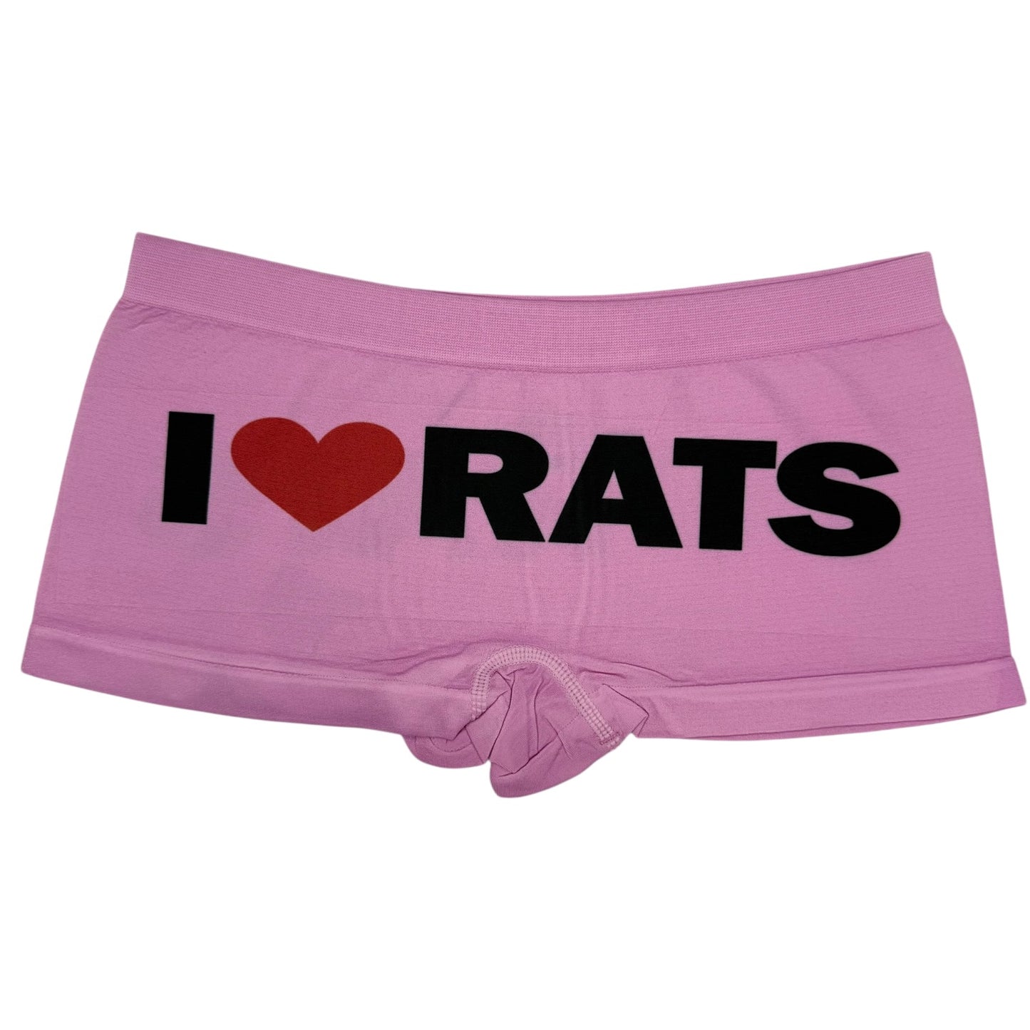 I LOVE RATS PINK BOYSHORT UNDIES - M