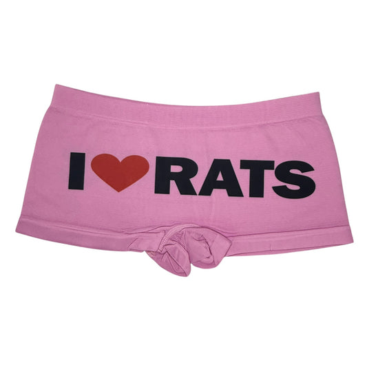 I LOVE RATS PINK BOYSHORT UNDIES - M