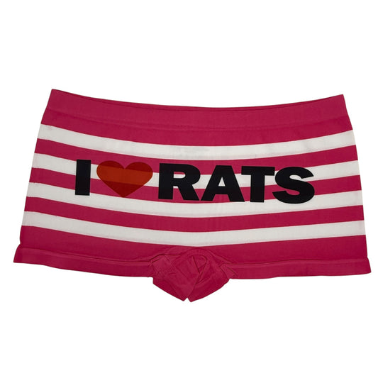 I LOVE RATS DARK PINK BOYSHORT UNDIES - XL
