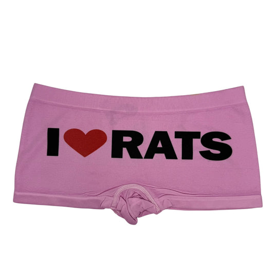 I LOVE RATS PINK BOYSHORT UNDIES SAMPLE - M