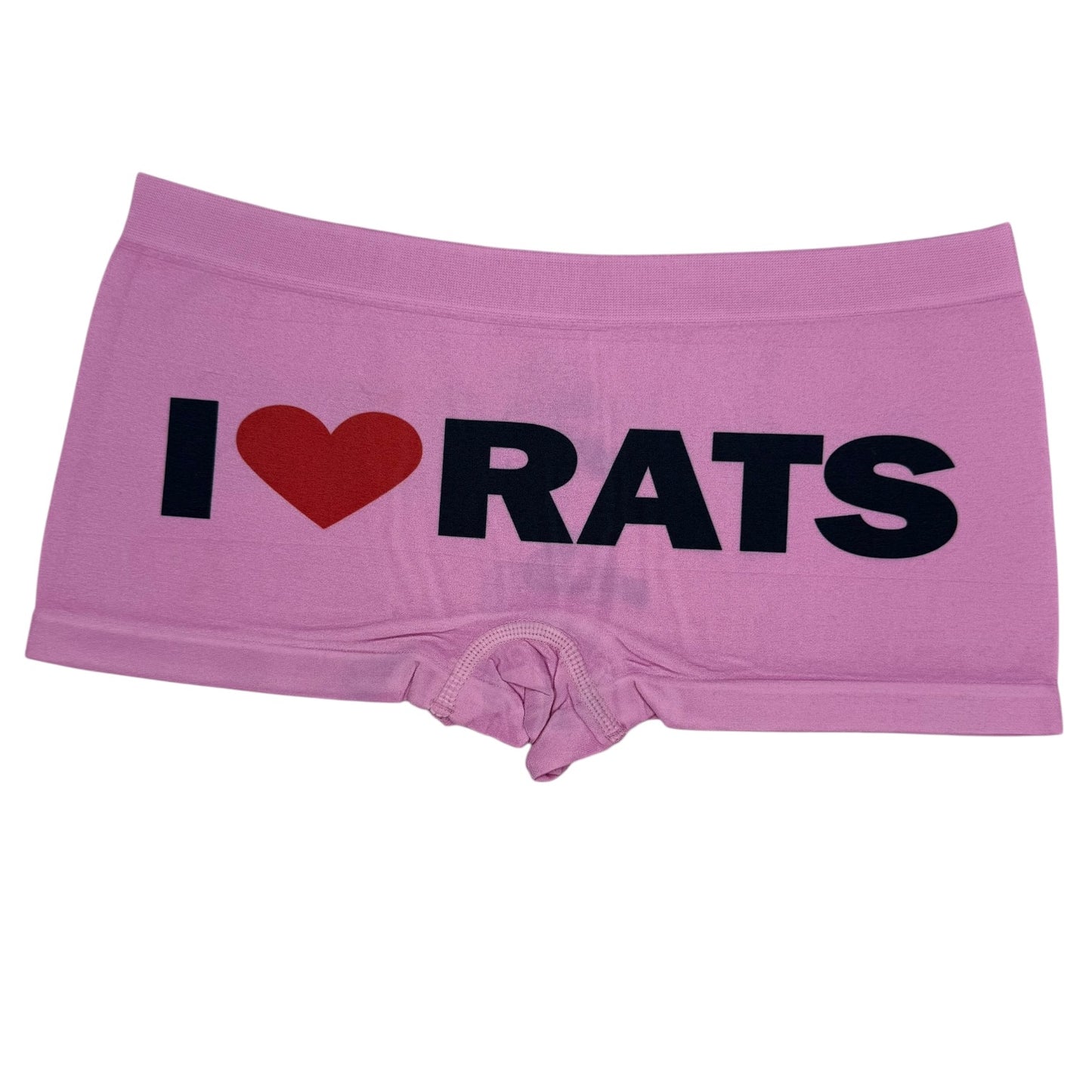 I LOVE RATS PINK BOYSHORT UNDIES SAMPLE - M