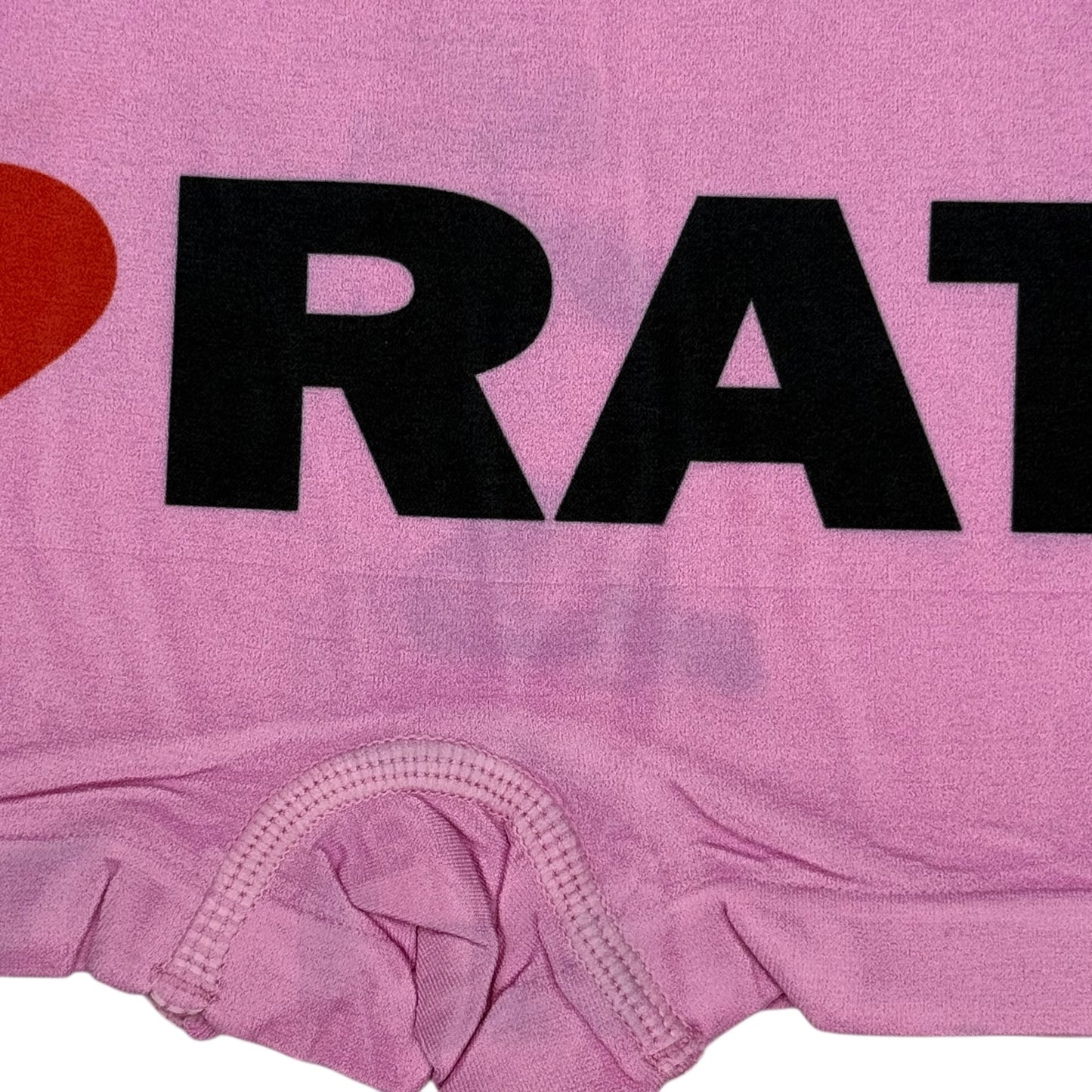 I LOVE RATS PINK BOYSHORT UNDIES SAMPLE - M