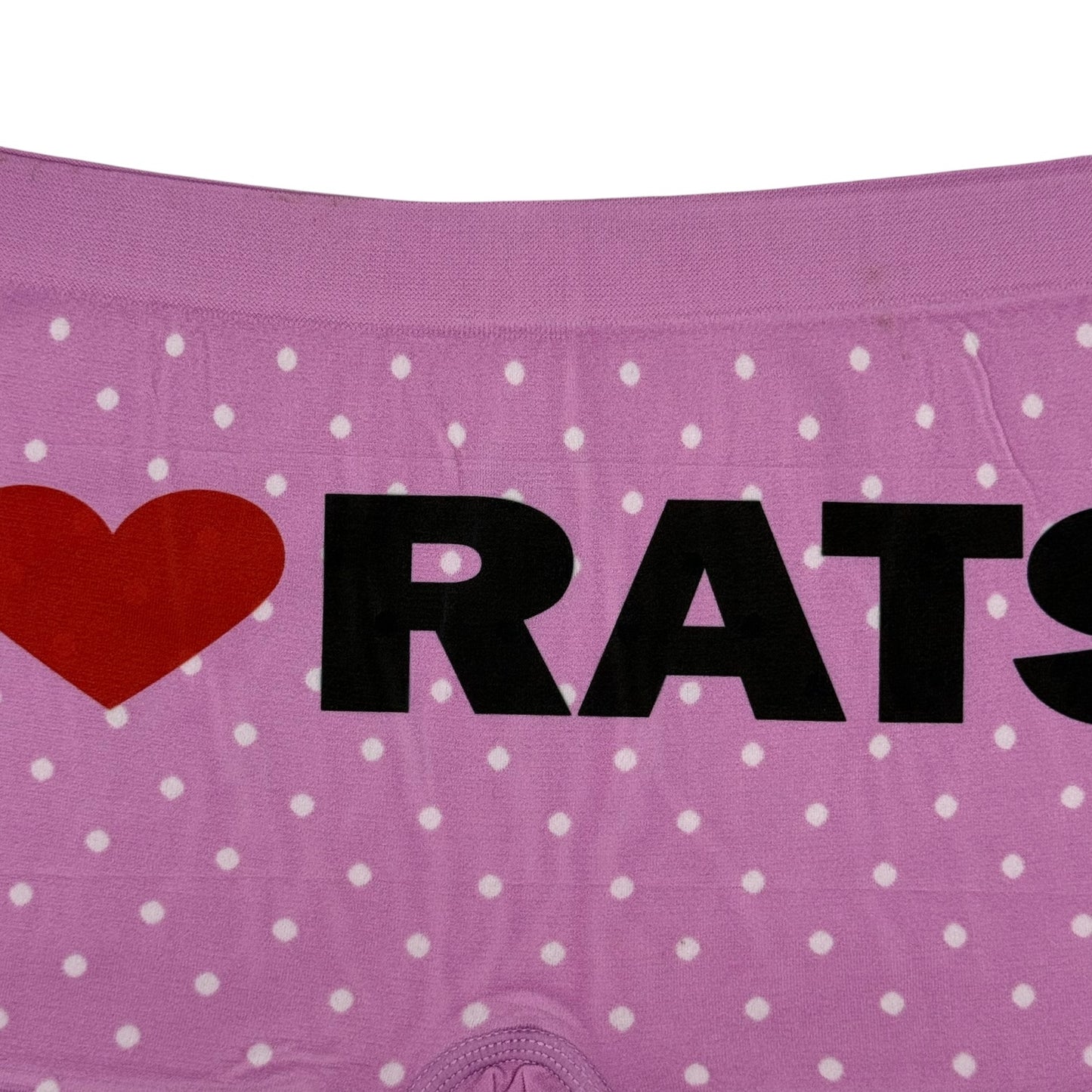 I LOVE RATS PINK POLKA DOT BOYSHORT UNDIES - XL