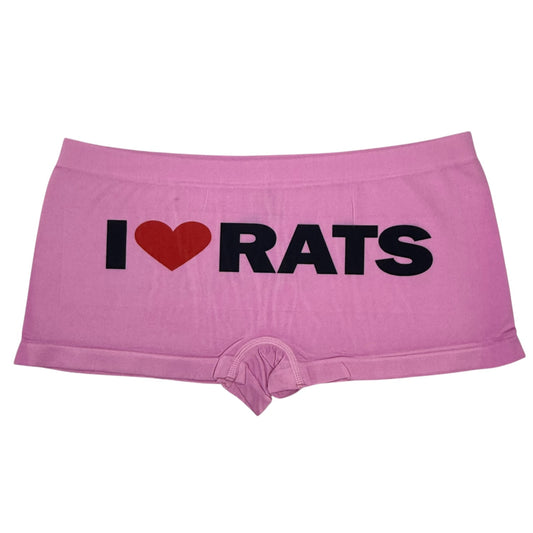 I LOVE RATS PINK BOYSHORT UNDIES - XL