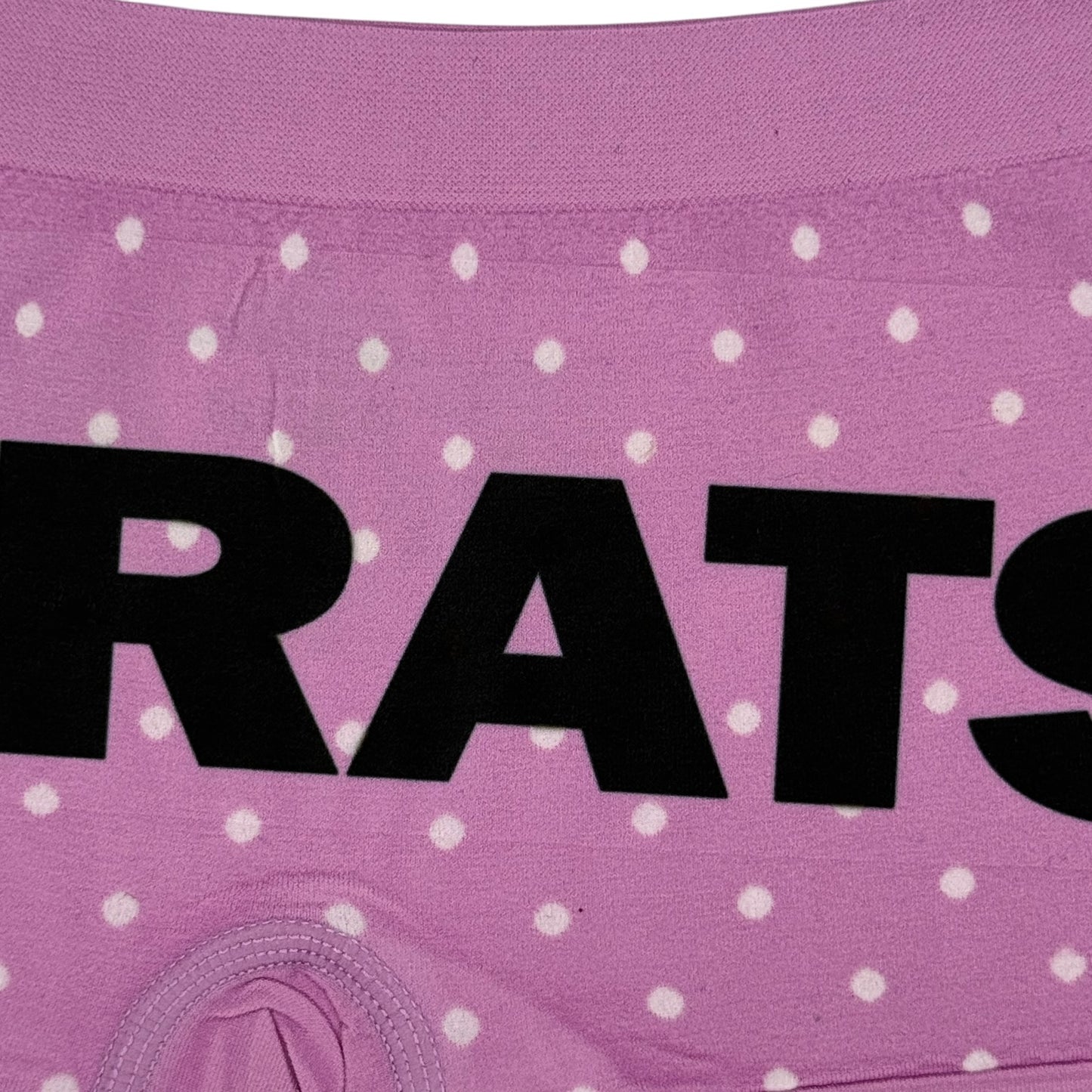 I LOVE RATS PINK POLKA DOT BOYSHORT UNDIES - M