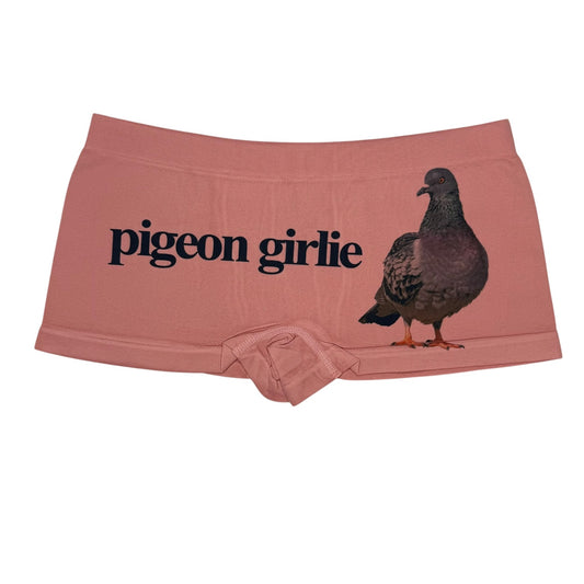 PIGEON GIRLIE CORAL BOYSHORT UNDIES SAMPLE - M