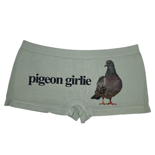 PIGEON GIRLIE GREEN BOYSHORT UNDIES - XL
