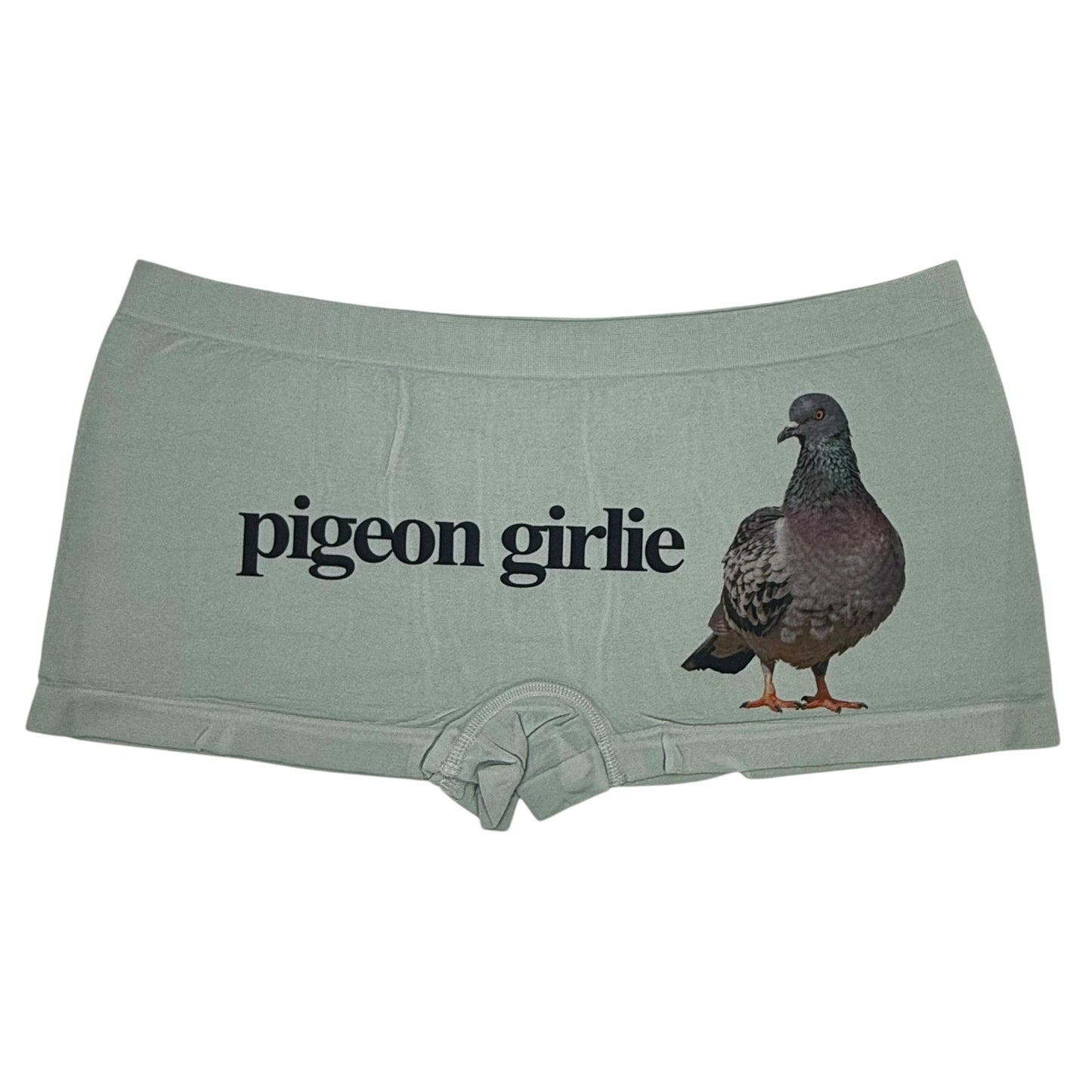 PIGEON GIRLIE GREEN BOYSHORT UNDIES - XL