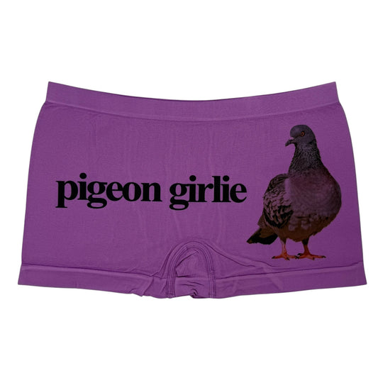 PIGEON GIRLIE PURPLE BOYSHORT UNDIES - S