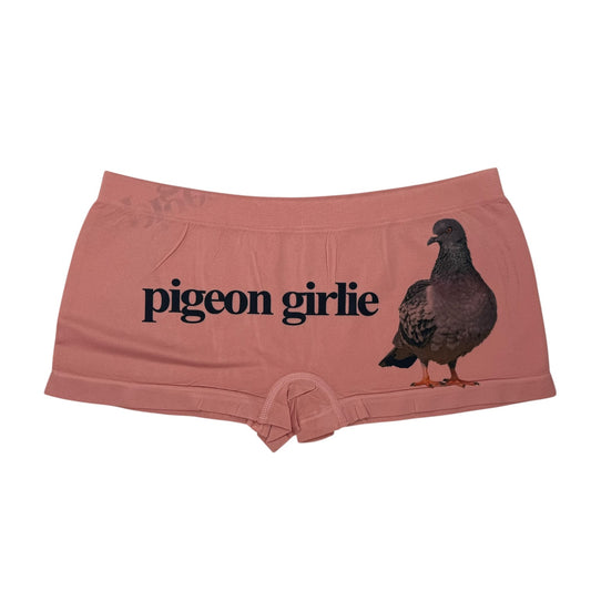 PIGEON GIRLIE CORAL BOYSHORT UNDIES SAMPLE - L