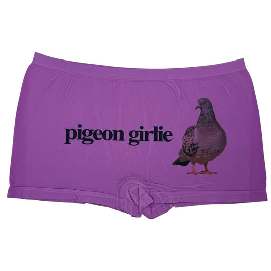 PIGEON GIRLIE PURPLE BOYSHORT UNDIES - 2XL