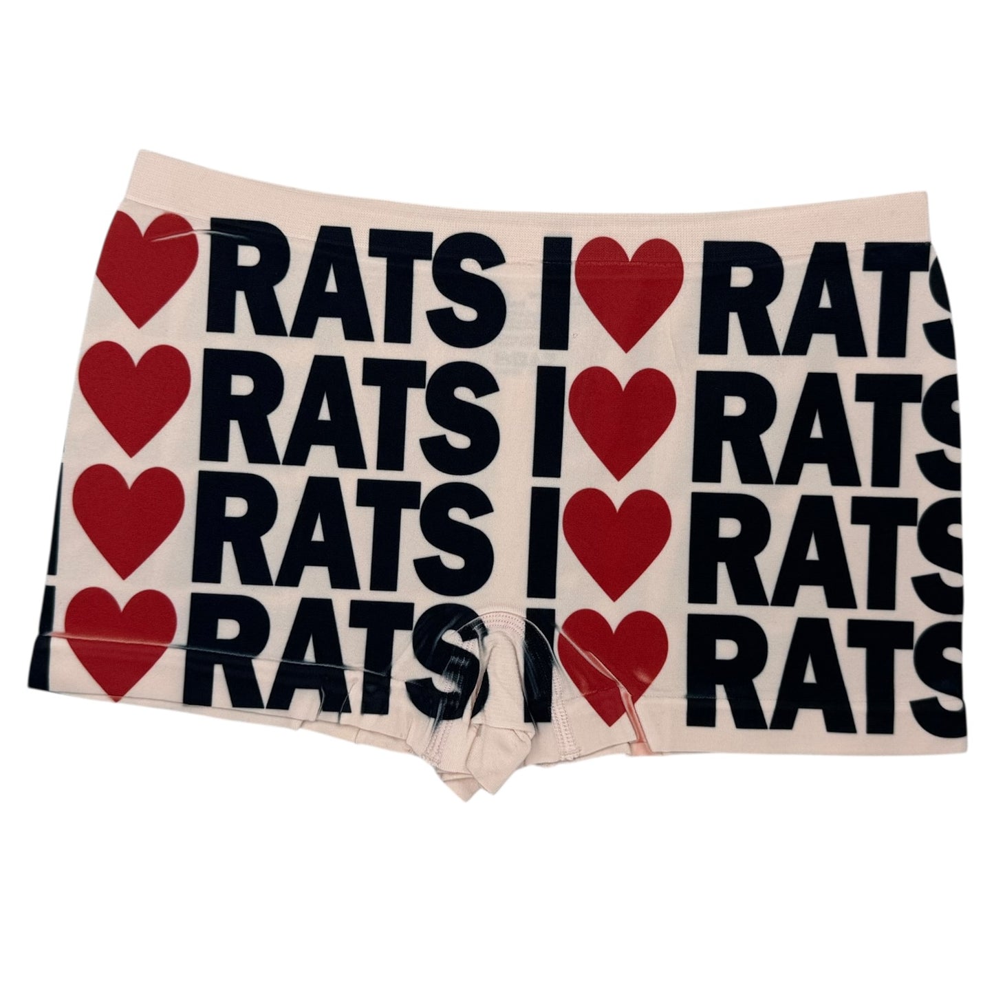 I LOVE RATS PEACH BOYSHORT UNDIES - S