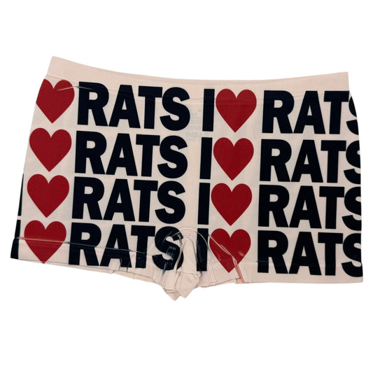 I LOVE RATS PEACH BOYSHORT UNDIES - S