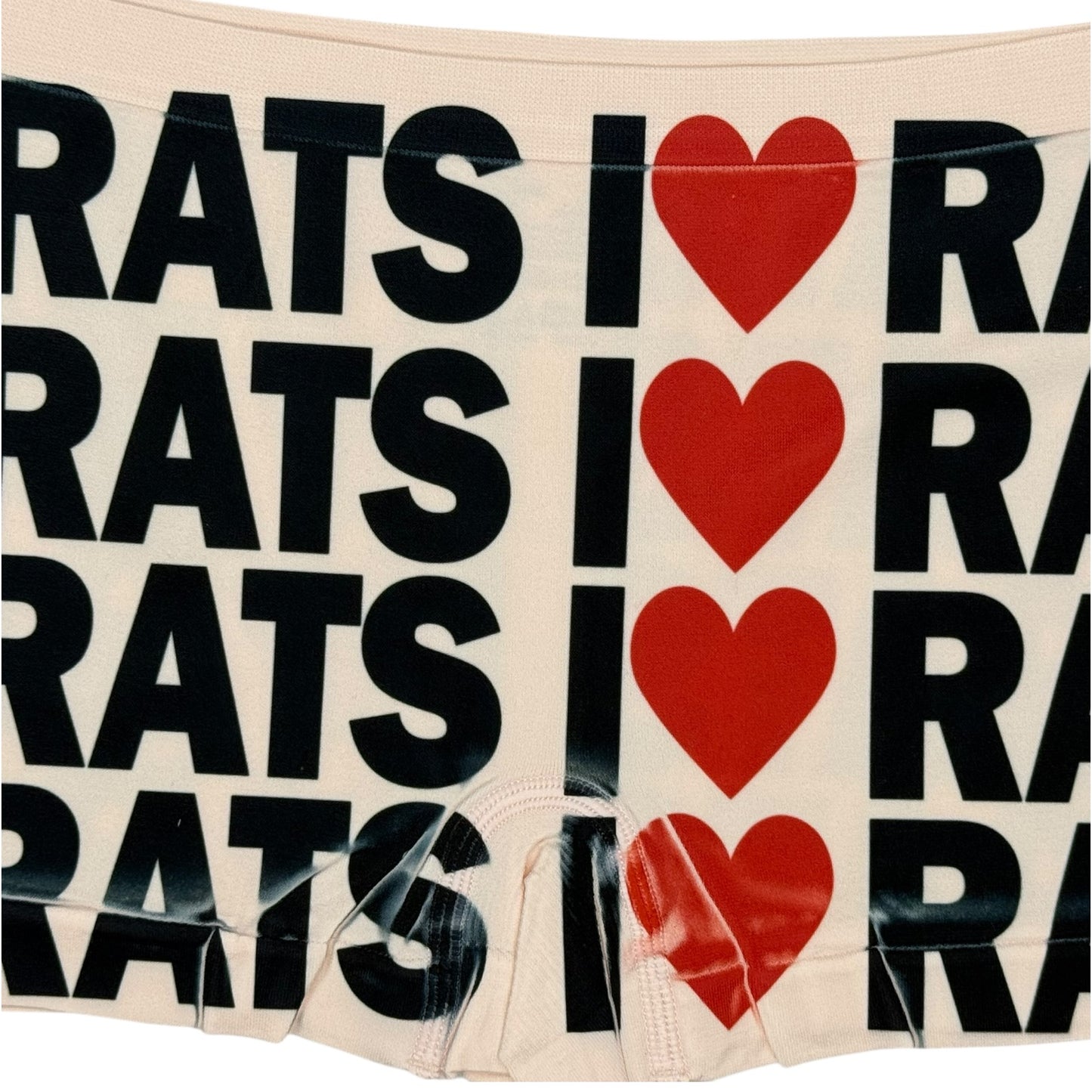 I LOVE RATS PEACH BOYSHORT UNDIES - S