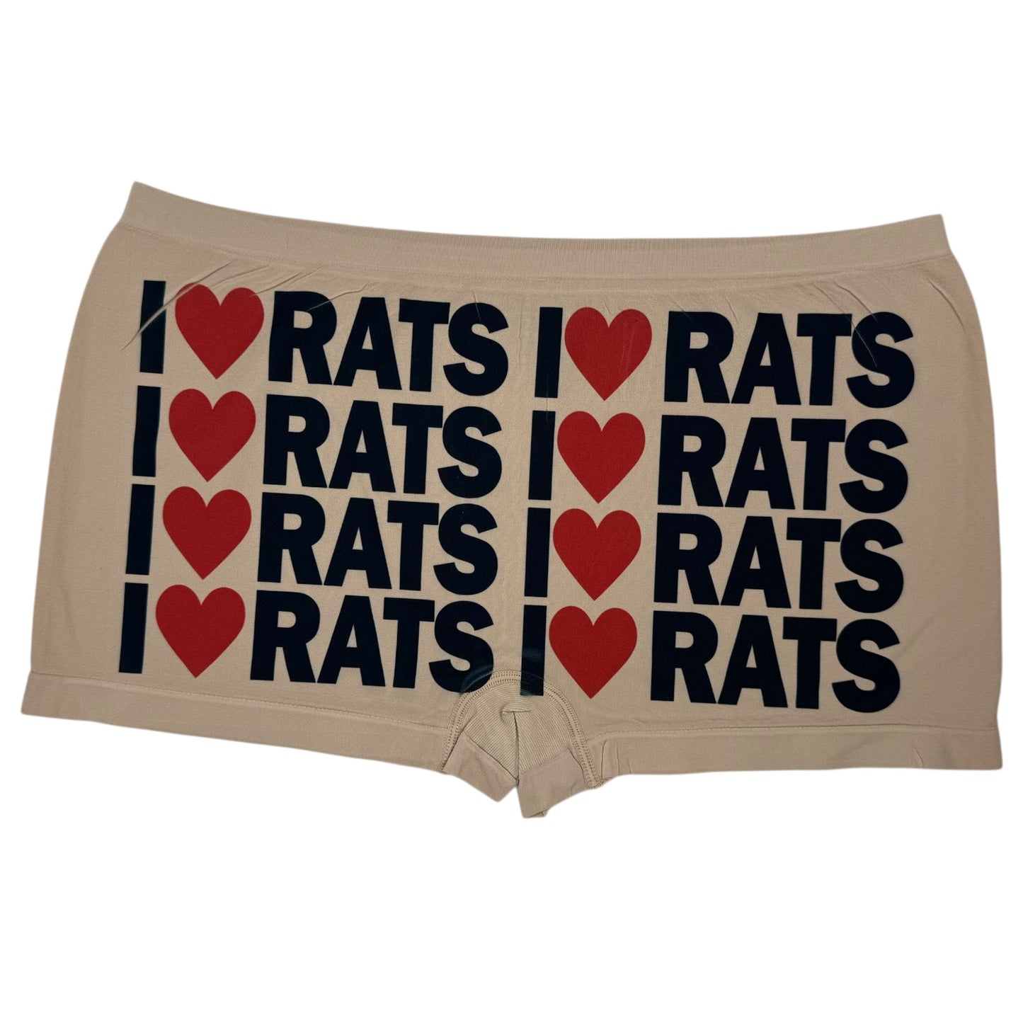 I LOVE RATS NUDE BOYSHORT UNDIES - 2XL