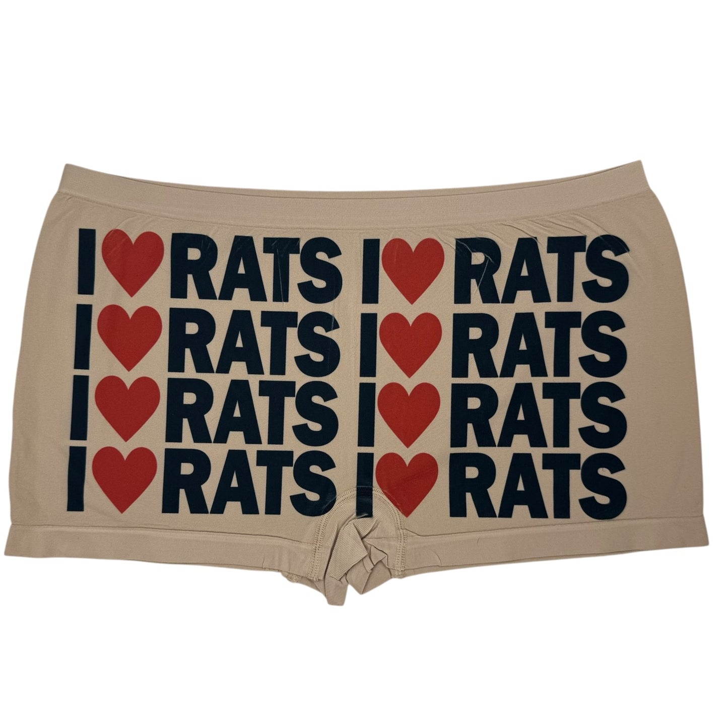 I LOVE RATS NUDE BOYSHORT UNDIES - 2XL