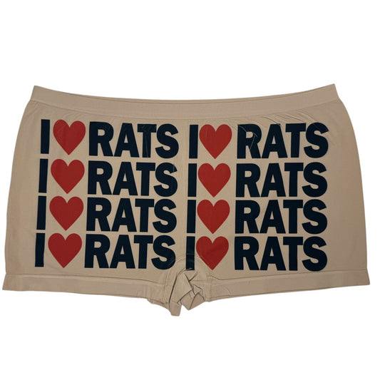I LOVE RATS NUDE BOYSHORT UNDIES - 2XL