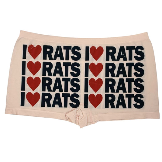 I LOVE RATS PEACH BOYSHORT UNDIES - 2XL