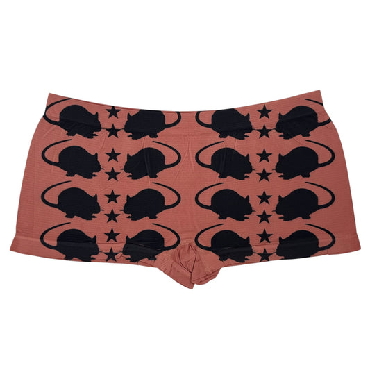 PUNK RAT CORAL BOYSHORT UNDIES - L