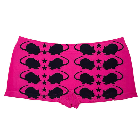 PUNK RAT DARK PINK BOYSHORT UNDIES - XL