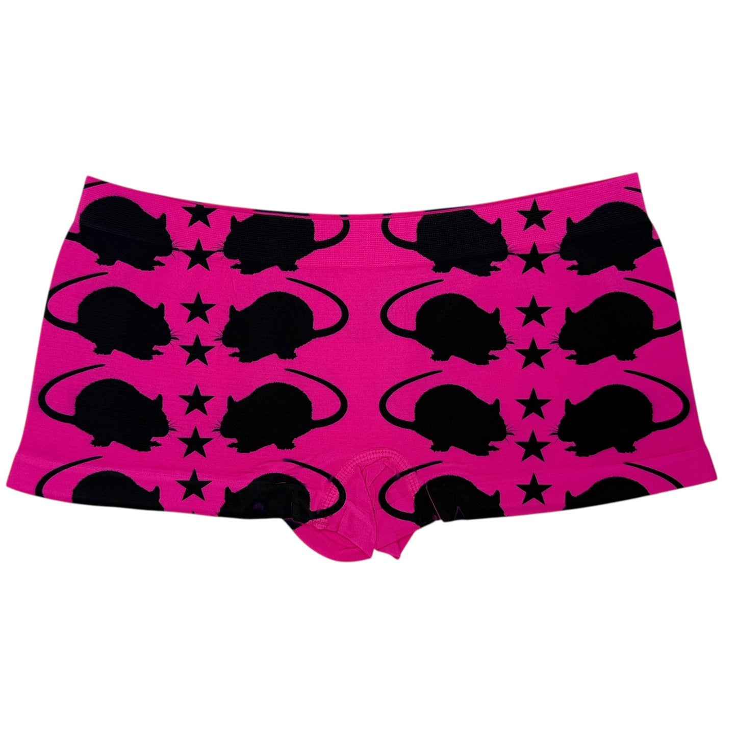 PUNK RAT DARK PINK BOYSHORT UNDIES - M