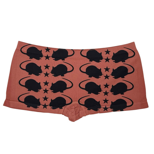 PUNK RAT CORAL BOYSHORT UNDIES - XL
