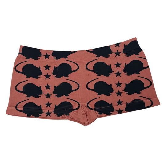 PUNK RAT CORAL BOYSHORT UNDIES - M