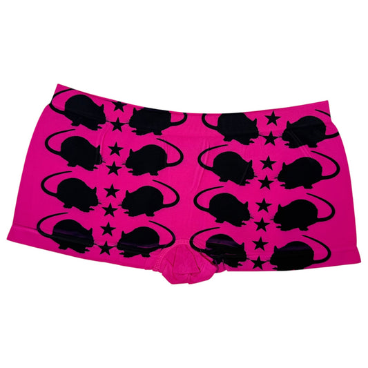 PUNK RAT DARK PINK BOYSHORT UNDIES - L