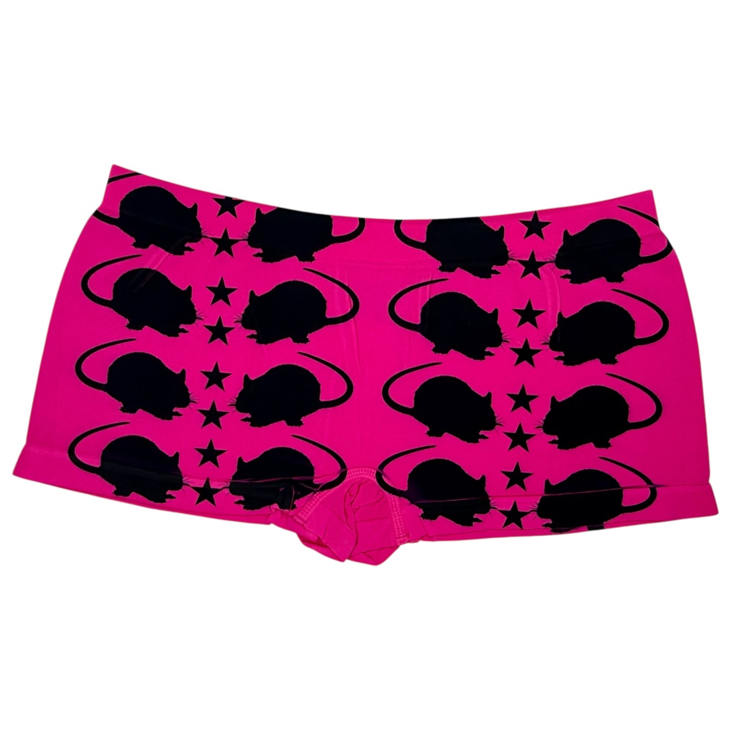 PUNK RAT DARK PINK BOYSHORT UNDIES - L
