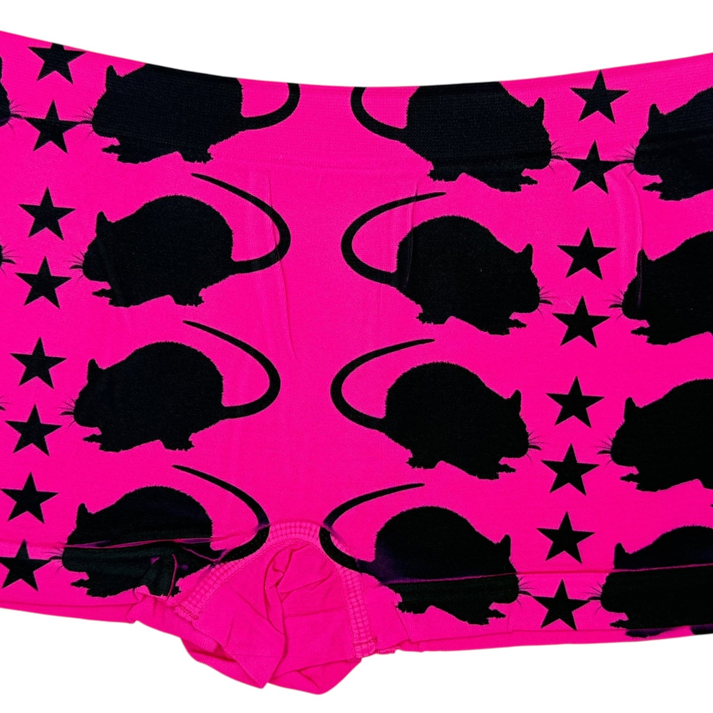 PUNK RAT DARK PINK BOYSHORT UNDIES - L