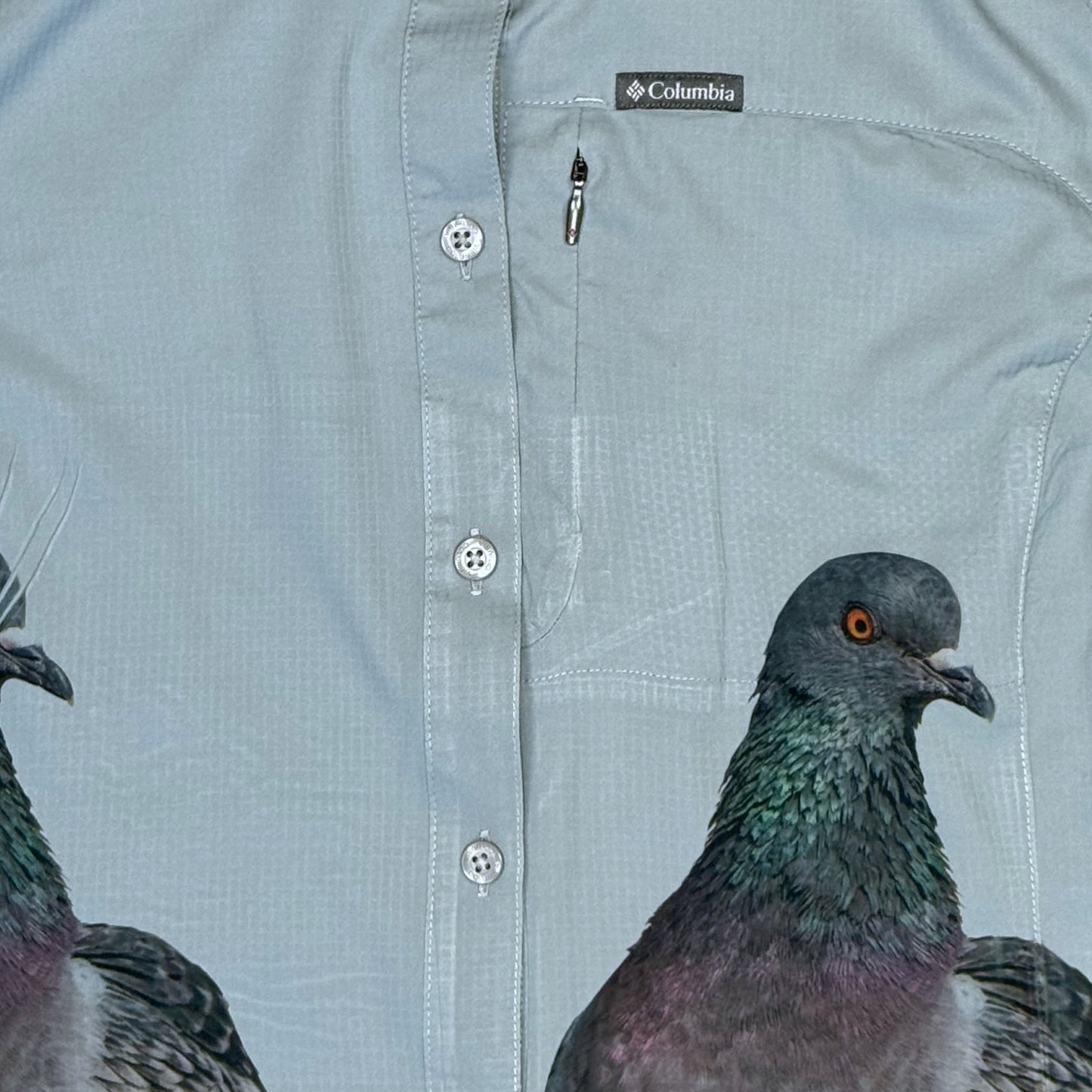 GORPCORE PIGEON GRAY BUTTON UP SAMPLE - S