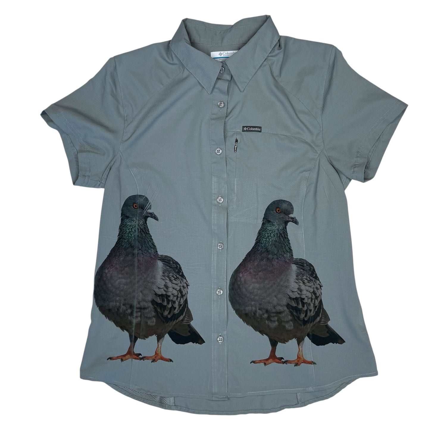 GORPCORE PIGEON GRAY BUTTON UP SAMPLE - S