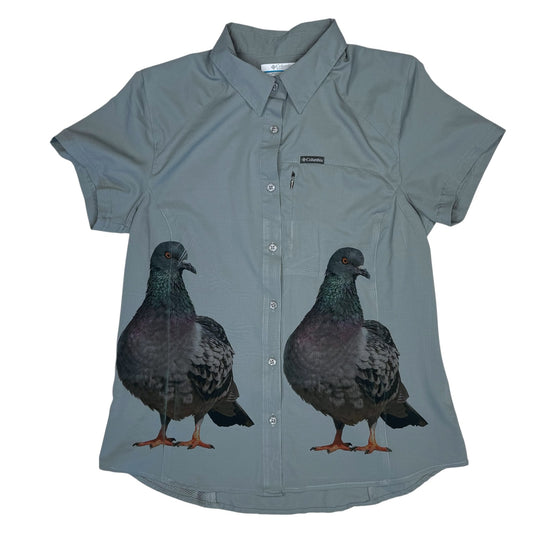 GORPCORE PIGEON GRAY BUTTON UP SAMPLE - S