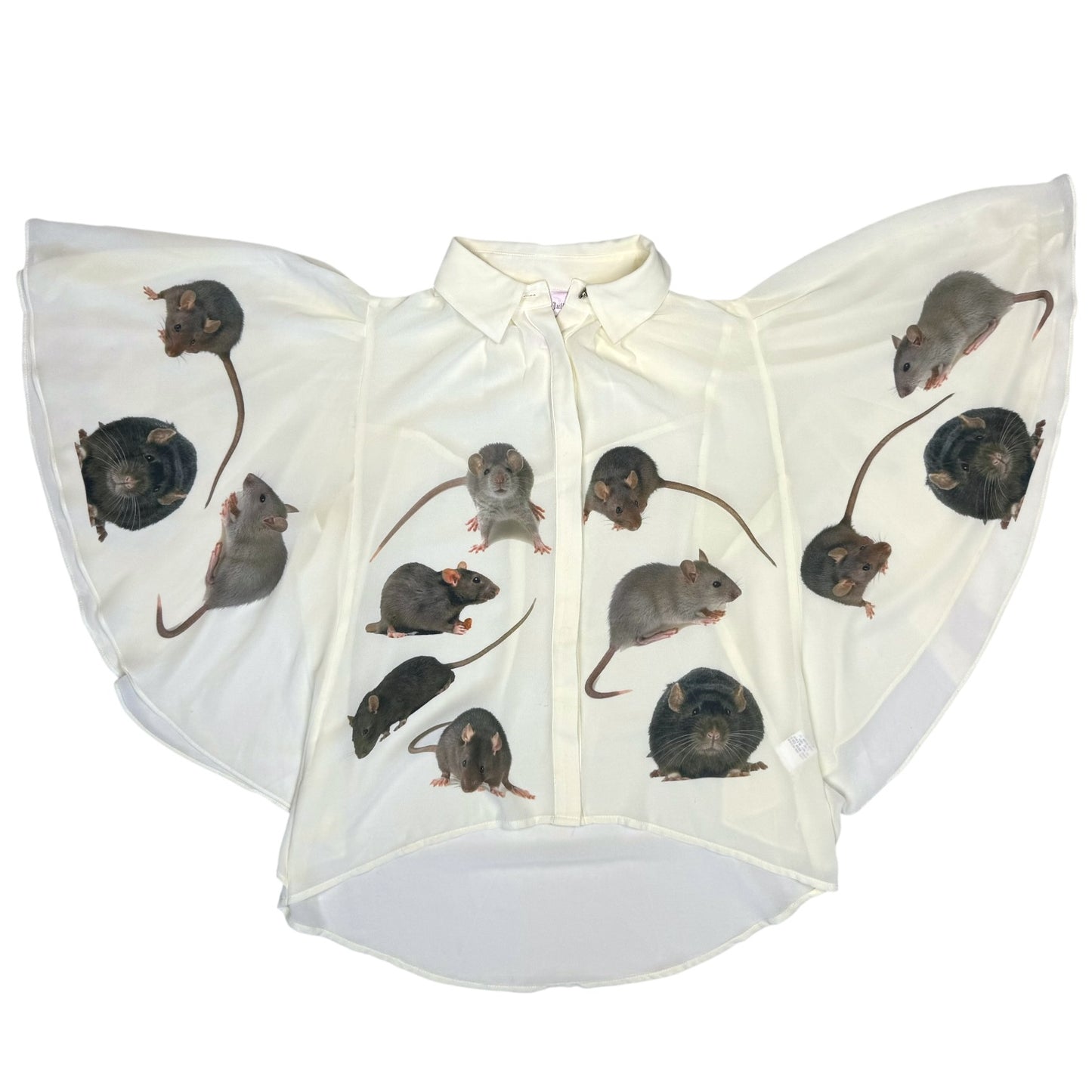 RATS EVERYWHERE BATWING BLOUSE - L
