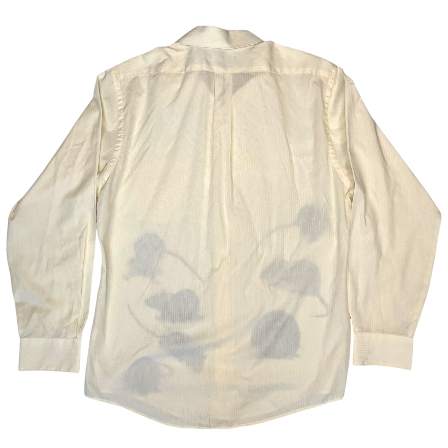 RATS EVERYWHERE STRIPED CREAM BUTTON UP -  MENS L