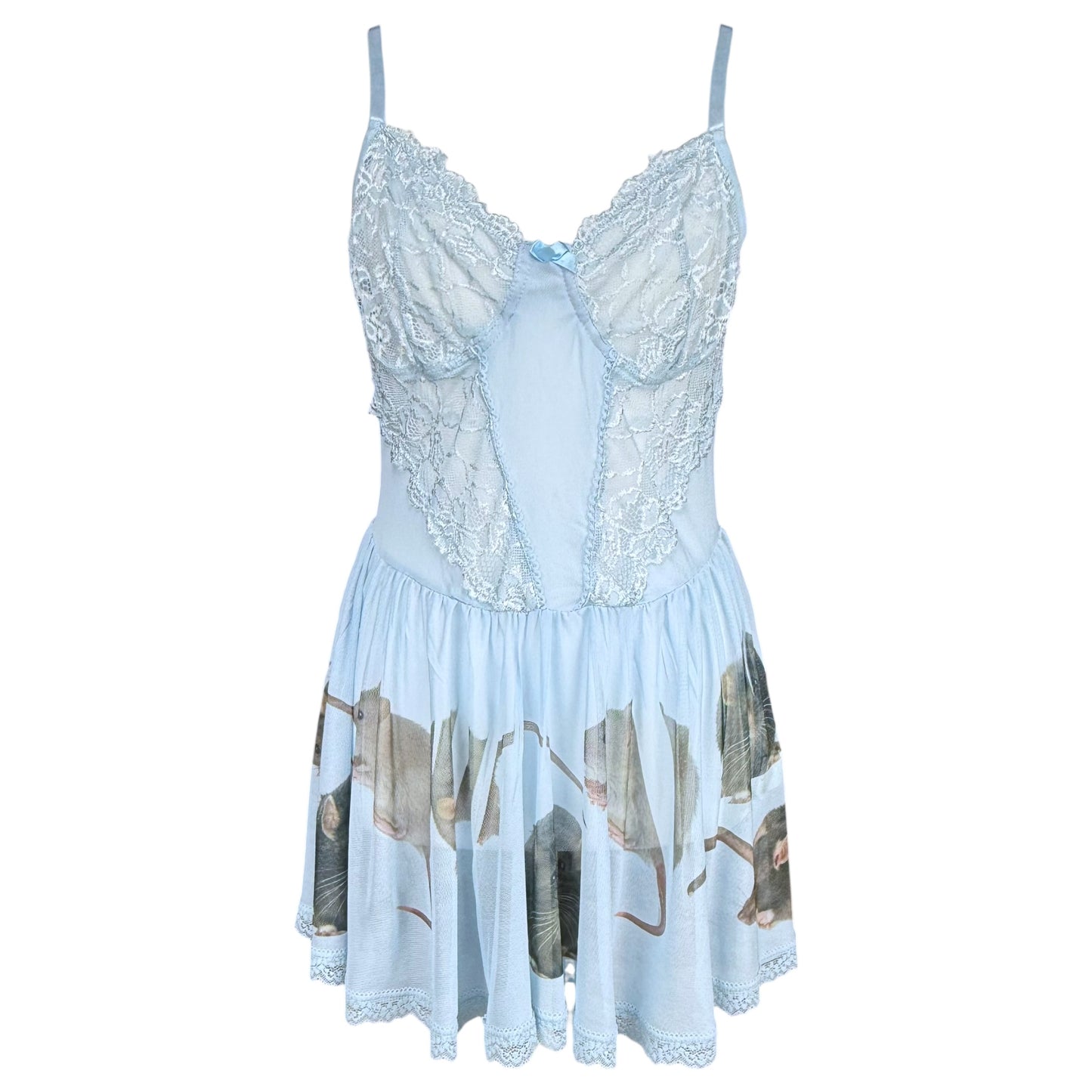 BLUE RAT BABYDOLL MINI DRESS - L