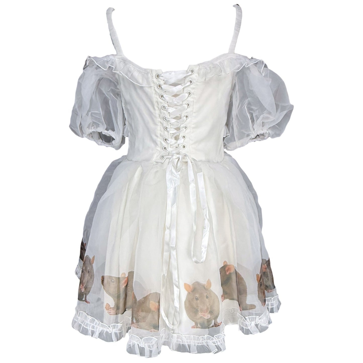 RAT LINE UP PUFF DRESS - S/M