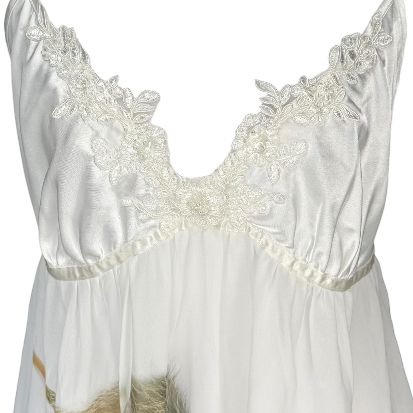 OPOSSUM FRIENDS BABYDOLL WHITE TANK - M