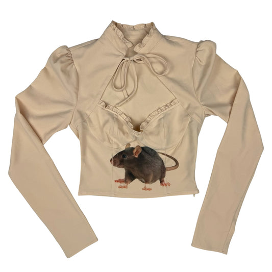 LITTLE RAT LONG SLEEVE BLOUSE - XS/S