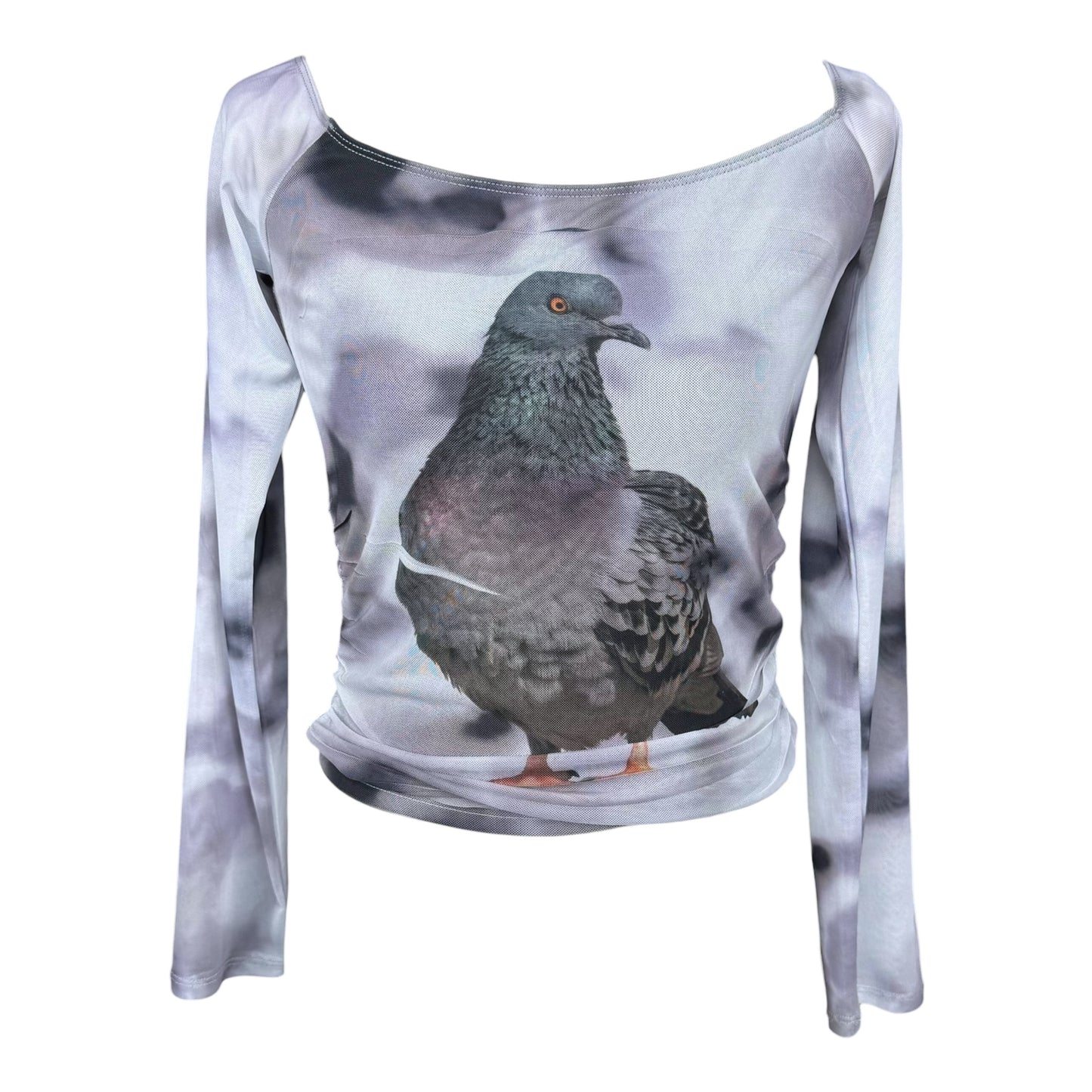 PIGEON GRAY MESH LONG SLEEVE - M