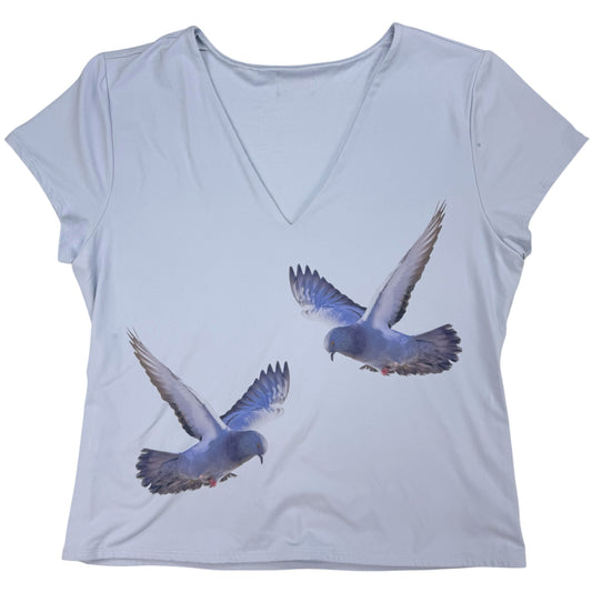FLYING PIGEON BLUE TEE - XXL