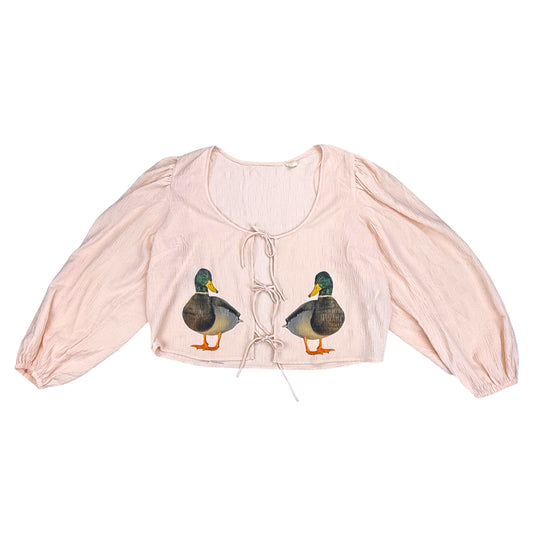 DOUBLE DUCK PEACH BLOUSE - 2X