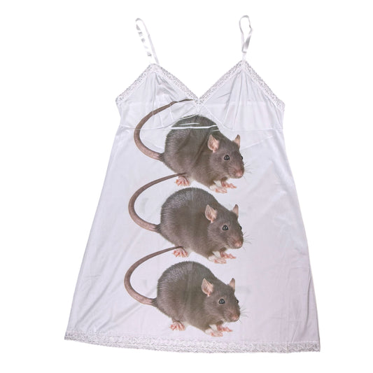 BIG RAT 3 WHIT SLIP DRESS - XL/2X