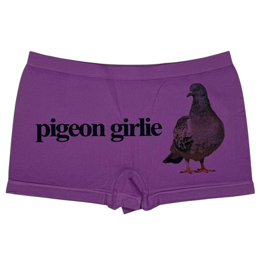 PIGEON GIRLIE PURPLE BOYSHORT UNDIES - M
