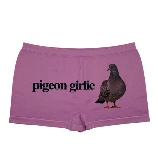 PIGEON GIRLIE PINK BOYSHORT UNDIES SAMPLE - XL