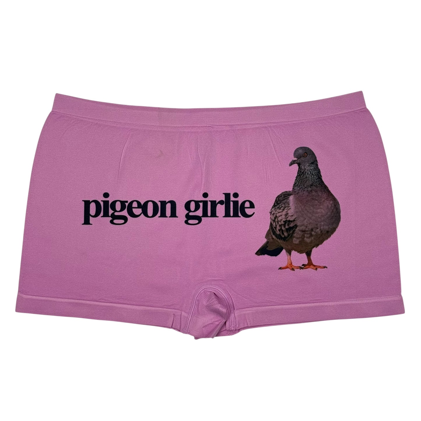 PIGEON GIRLIE PINK BOYSHORT UNDIES SAMPLE - XL