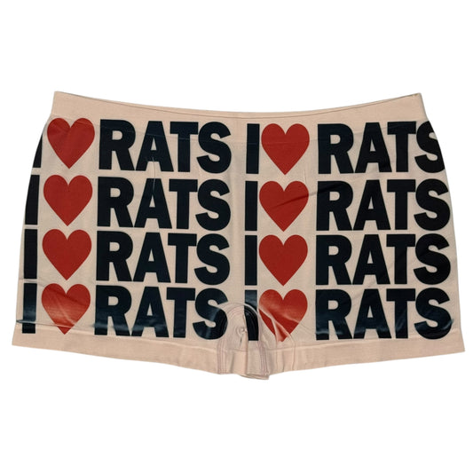 I <3 RATS PEACH BOYSHORT UNDIES SAMPLE - M