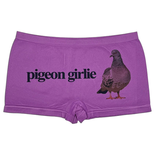 PIGEON GIRLIE PURPLE BOYSHORT UNDIES - L