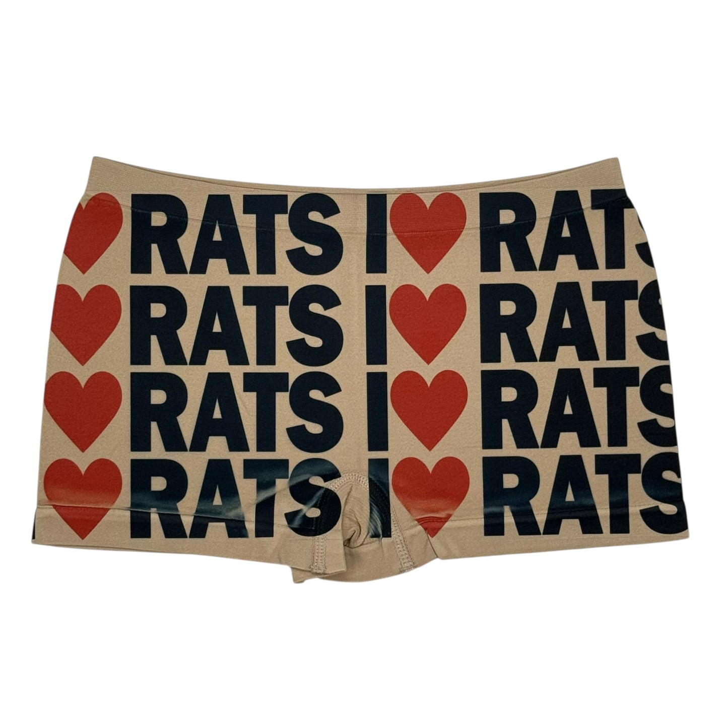I <3 RATS NUDE BOYSHORT UNDIES - S