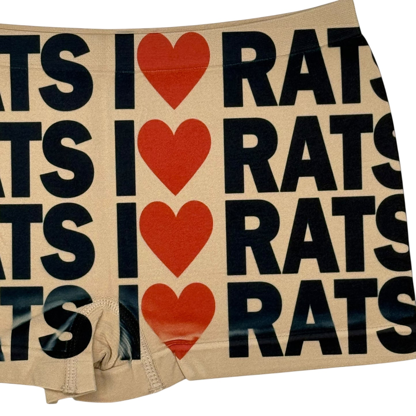 I <3 RATS NUDE BOYSHORT UNDIES - S